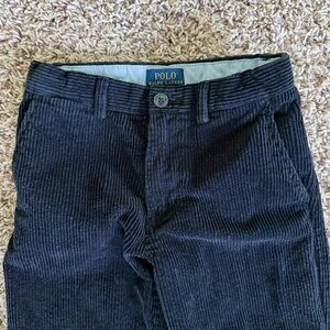 Polo by Ralph Lauren Black Corduroy Boys Trousers - Size 7